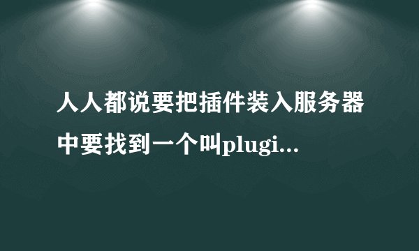 人人都说要把插件装入服务器中要找到一个叫plugins的文件夹，可是都没有说出路径，我求的是路径！
