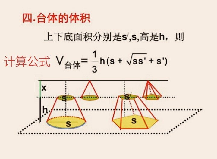 台体体积计算公式?