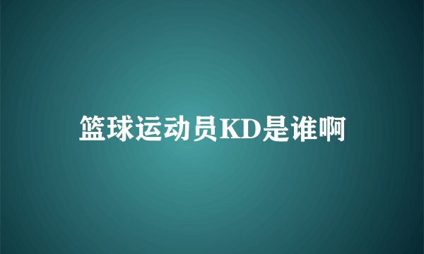 篮球运动员KD是谁啊