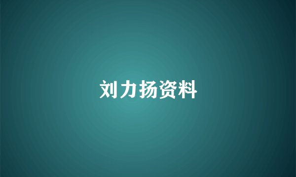 刘力扬资料