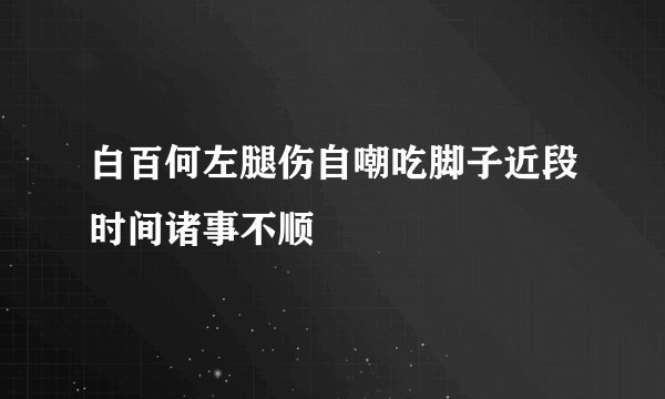 白百何左腿伤自嘲吃脚子近段时间诸事不顺
