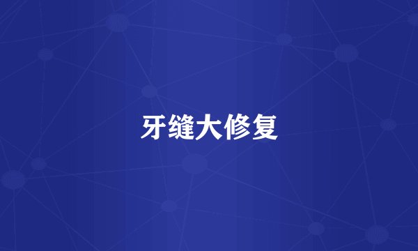 牙缝大修复