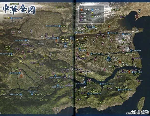 《真三国无双8》全景点、阵地、关隘等标注地图一览