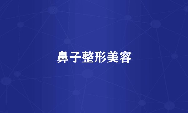 鼻子整形美容