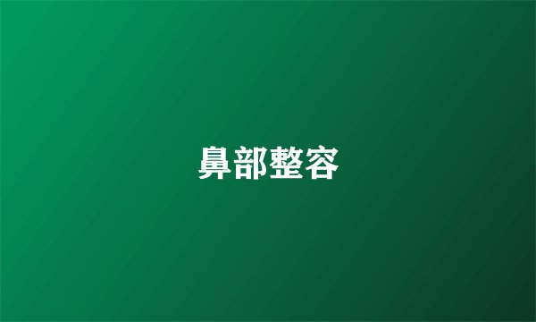 鼻部整容
