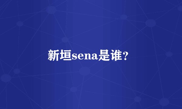 新垣sena是谁？