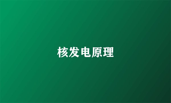 核发电原理