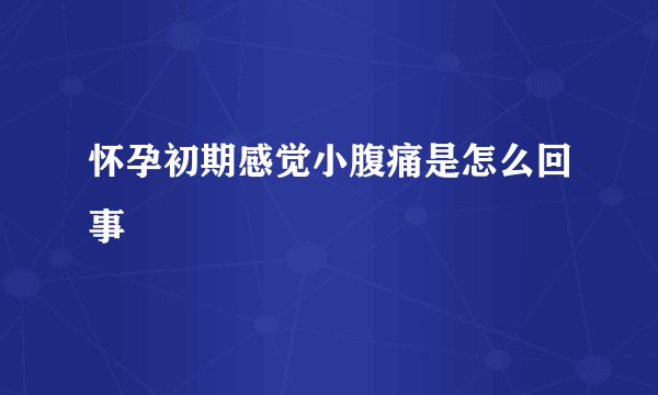 怀孕初期感觉小腹痛是怎么回事