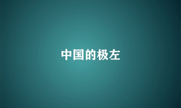 中国的极左