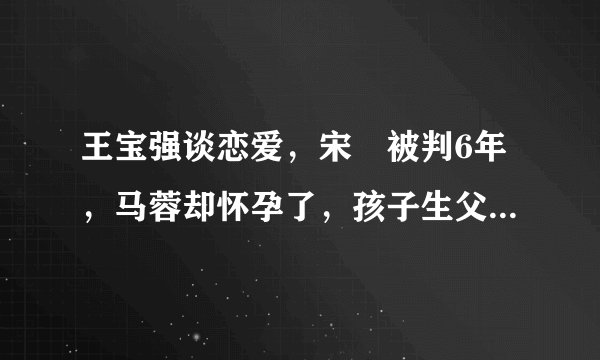 王宝强谈恋爱,宋喆被判6年,马蓉却怀孕了,孩子生父是个谜?