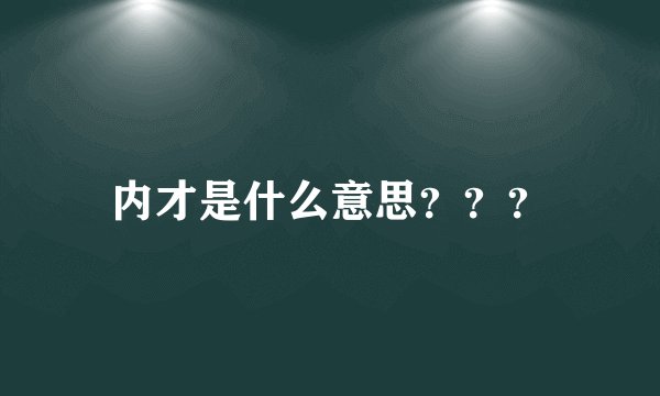 内才是什么意思？？？