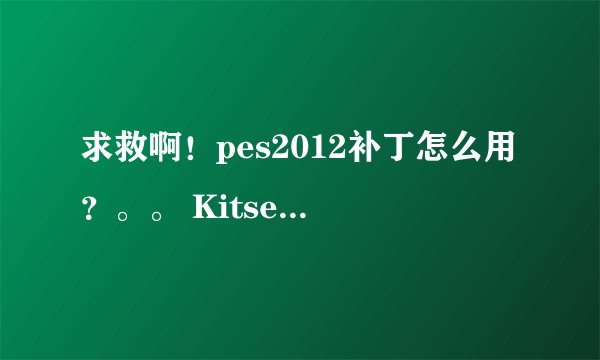 求救啊！pes2012补丁怎么用？。。 Kitserver 12 不能运行耶.......