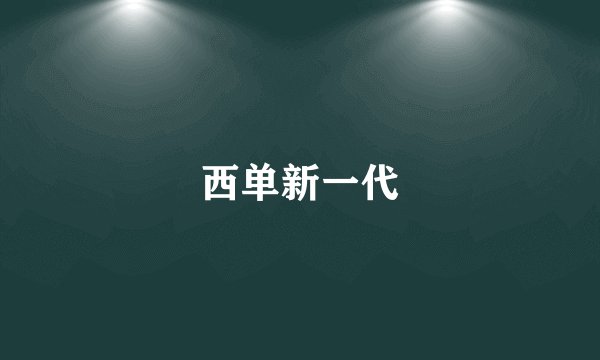 西单新一代