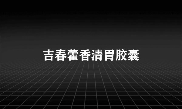 吉春藿香清胃胶囊