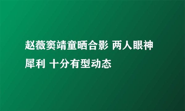 赵薇窦靖童晒合影 两人眼神犀利 十分有型动态