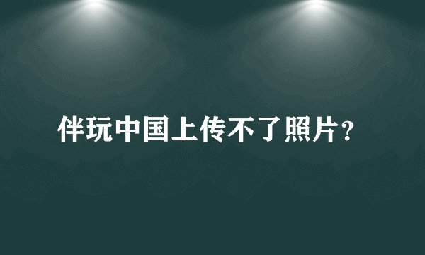 伴玩中国上传不了照片？