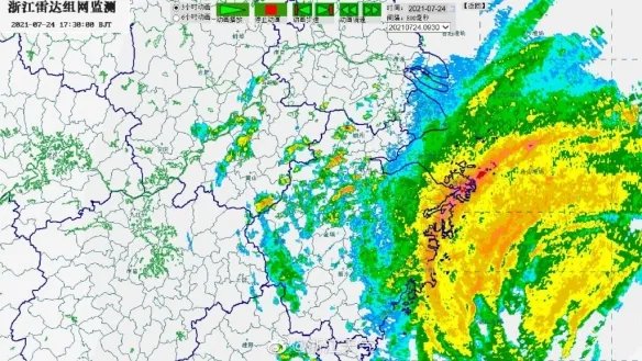 台风“烟花”本体已上岸！登陆后在浙江停留30小时