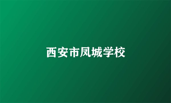 西安市凤城学校