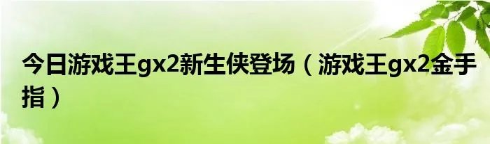 今日游戏王gx2新生侠登场（游戏王gx2金手指）