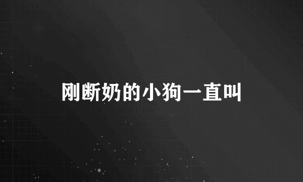 刚断奶的小狗一直叫