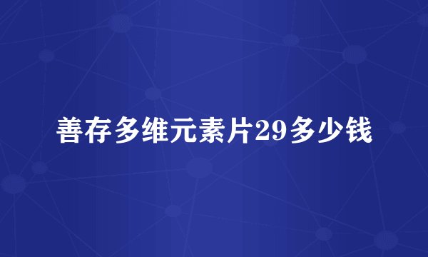 善存多维元素片29多少钱