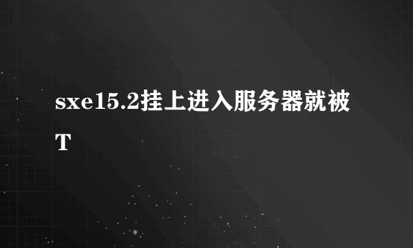 sxe15.2挂上进入服务器就被T