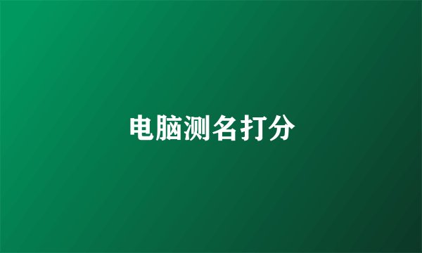 电脑测名打分