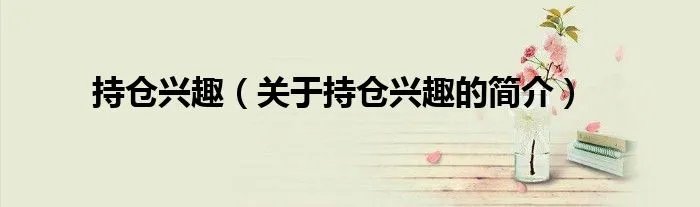 持仓兴趣（关于持仓兴趣的简介）