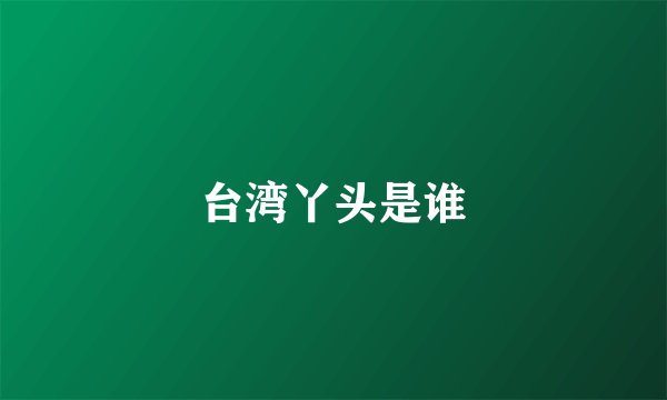 台湾丫头是谁