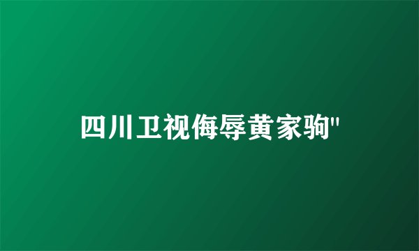 四川卫视侮辱黄家驹