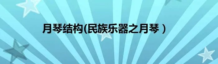 月琴结构(民族乐器之月琴)