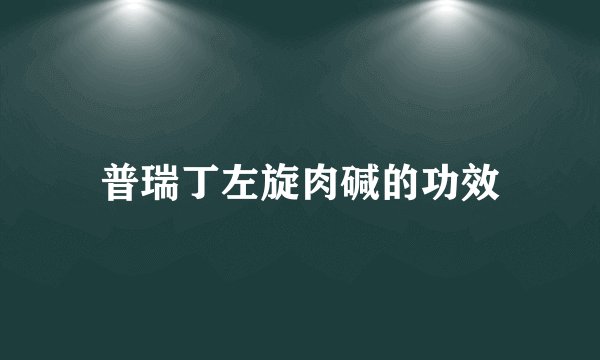 普瑞丁左旋肉碱的功效