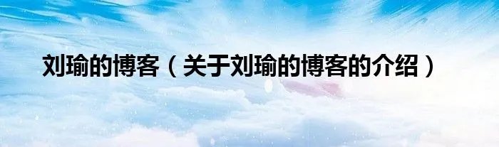 刘瑜的博客（关于刘瑜的博客的介绍）