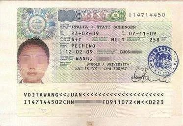 意大利签证需要哪些资料