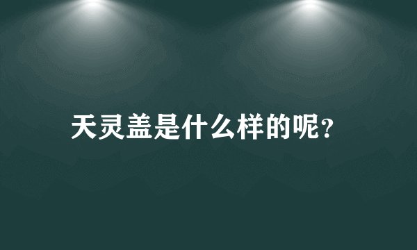 天灵盖是什么样的呢？