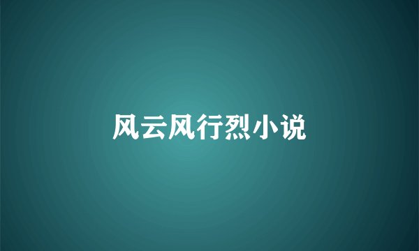 风云风行烈小说