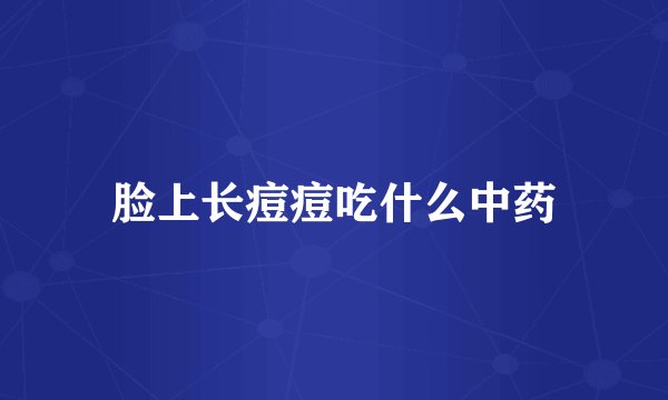 脸上长痘痘吃什么中药