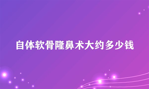 自体软骨隆鼻术大约多少钱