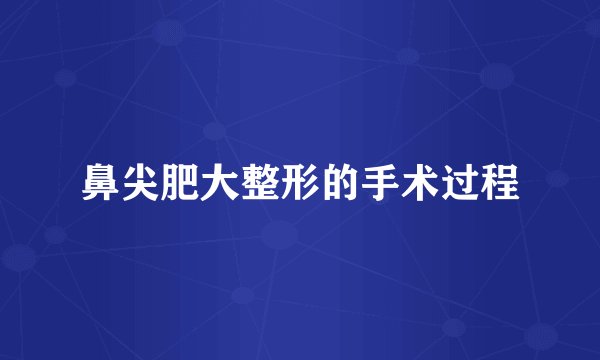 鼻尖肥大整形的手术过程