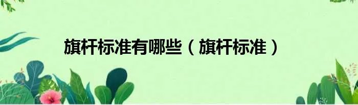 旗杆标准有哪些（旗杆标准）