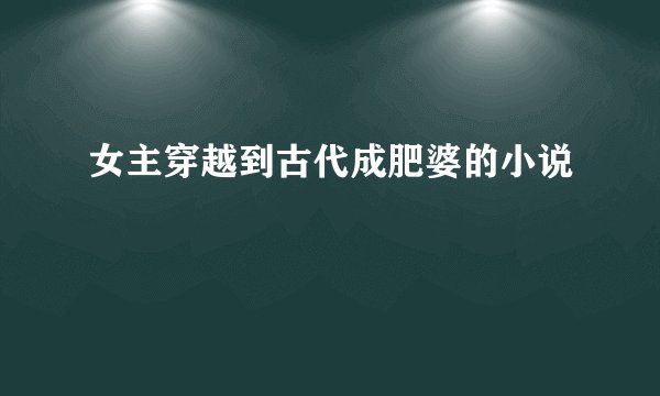 女主穿越到古代成肥婆的小说