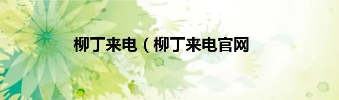 柳丁来电（柳丁来电官网