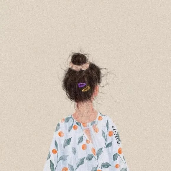 有没有唯美好看的女生背影插画图片？