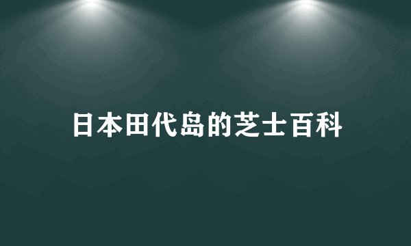 日本田代岛的芝士百科