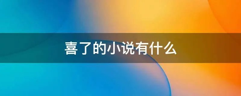 喜了的小说有什么