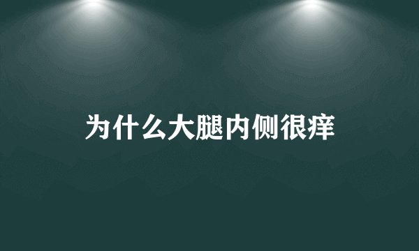 为什么大腿内侧很痒