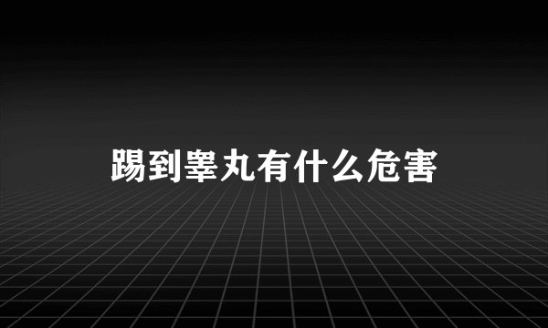 踢到睾丸有什么危害
