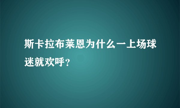 斯卡拉布莱恩为什么一上场球迷就欢呼?