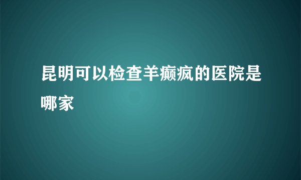 昆明可以检查羊癫疯的医院是哪家