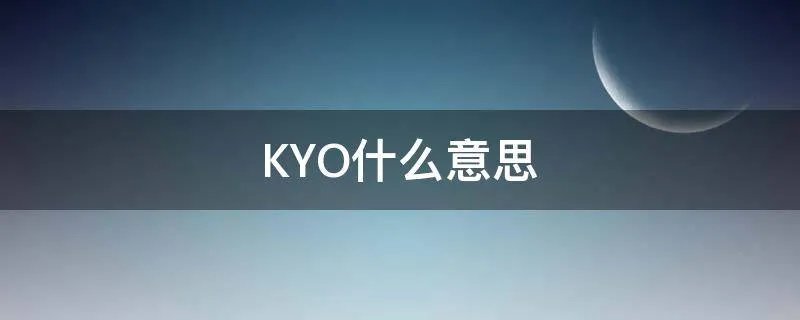 KYO什么意思